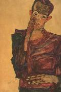 Egon Schiele, Self-Portrait with Hand to Cheek (mk12)